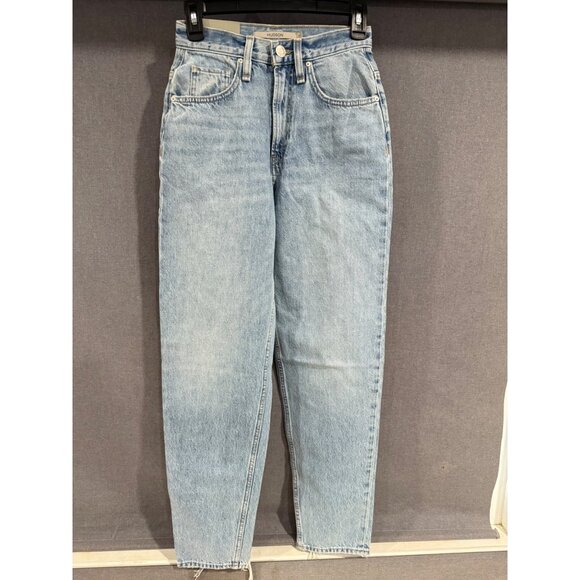 Hudson James High-Rise Tapered Straight Jeans Size 23 Distressed Light Wash - Picture 1 of 7